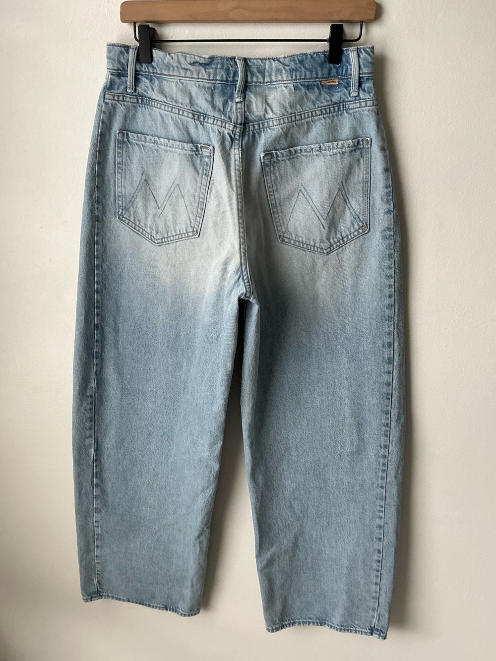 MOTHER SUPERIOR Jeans Full-Pipe Flood Back Pedal Blue Size 28 - Picture 4 of 14